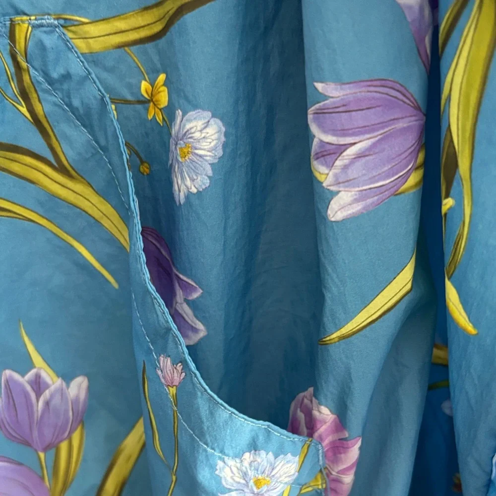 Fabletics Blue Floral windbreaker - Picture 6 of 8